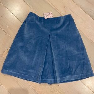 M. Ferrari made in Italy girls soft velvet cotton blue skirt